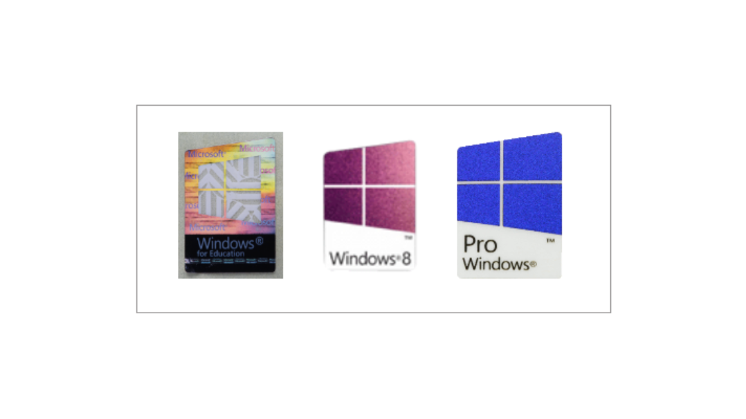 Image shows two windows labels and the tampering detection label.